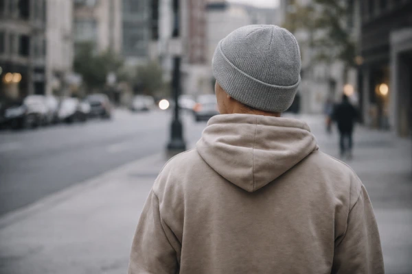 Plain acrylic knit beanie for everyday casual wear