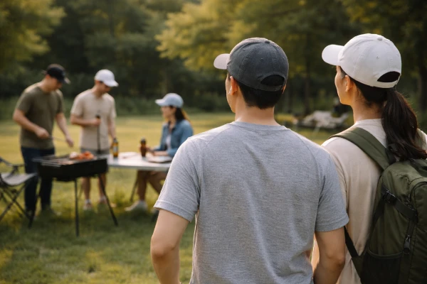 Custom OEM baseball cap used in outdoor leisure scenarios