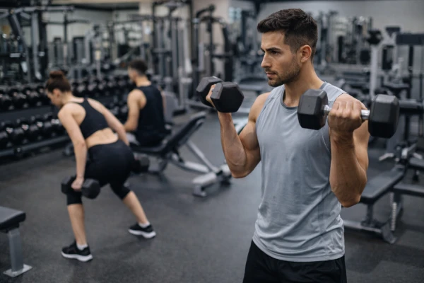 Fitness vest worn by gym-goers during light training