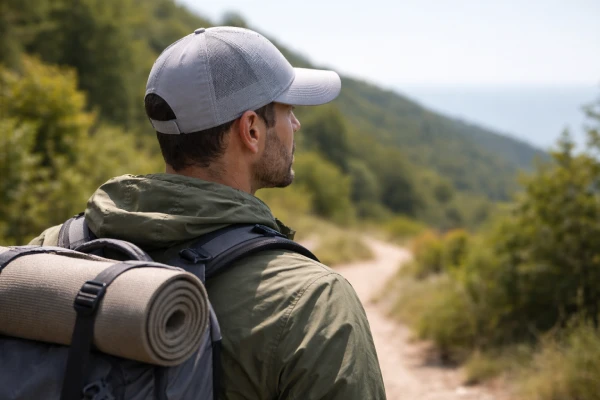 Breathable quick-dry mesh cap for outdoor travel use