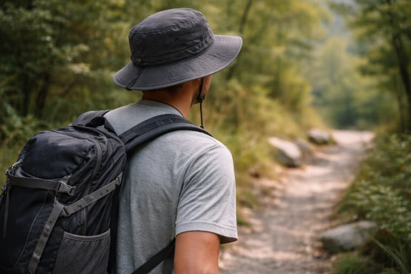 Foldable bucket hat for casual outdoor sports use