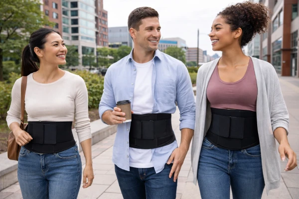 Waist trainer being worn casually for comfort and support throughout the day.