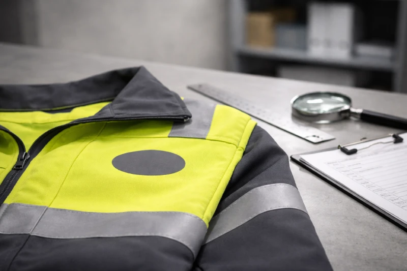 Emplacement du logo sur vêtements de sécurité contrôlé pour la durabilité et la conformité
