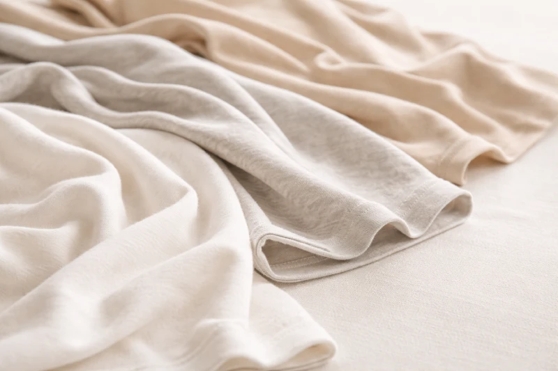 cotton jersey fabric texture showing soft knit surface and natural drape