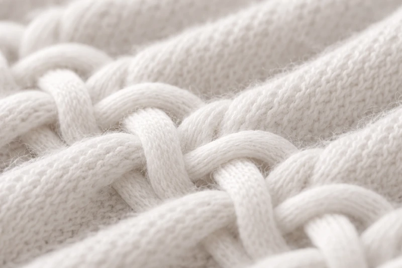 cotton jersey knit fabric loop structure close up detail