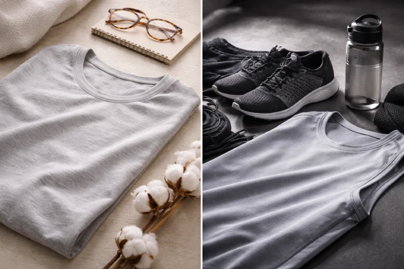 cotton jersey casual wear vs polyester jersey sportswear fabric comparison