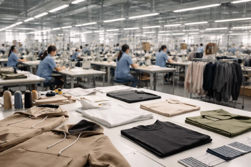 private label clothing manufacturers factory production line