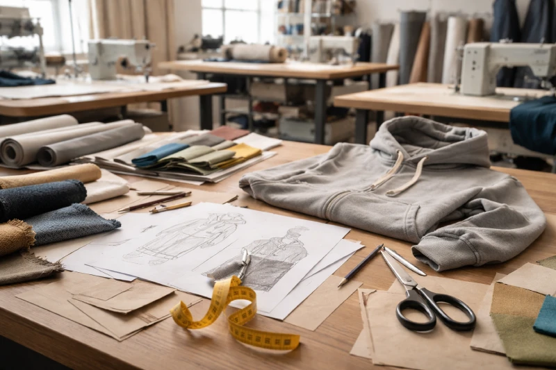 private label clothing manufacturing process in apparel factory