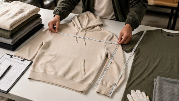 Garment measurement inspection for hoodie and T-shirt quality control