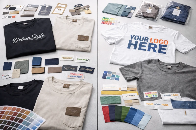 Comparison of custom T-shirt fabrics, printing, embroidery, and packaging options