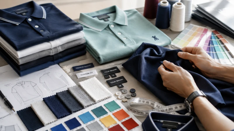 Comparison of polo shirt fabrics and customization options for apparel manufacturing
