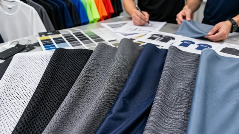 Comparison of moisture-wicking performance fabrics used for custom dri fit shirt manufacturing