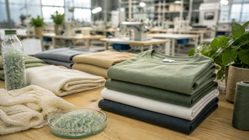 recycled t-shirt production in eco-friendly garment factory