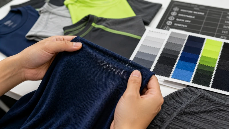 performance sports t-shirt fabric moisture wicking texture