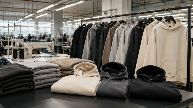 500 GSM heavyweight hoodies in premium streetwear manufacturing factory
