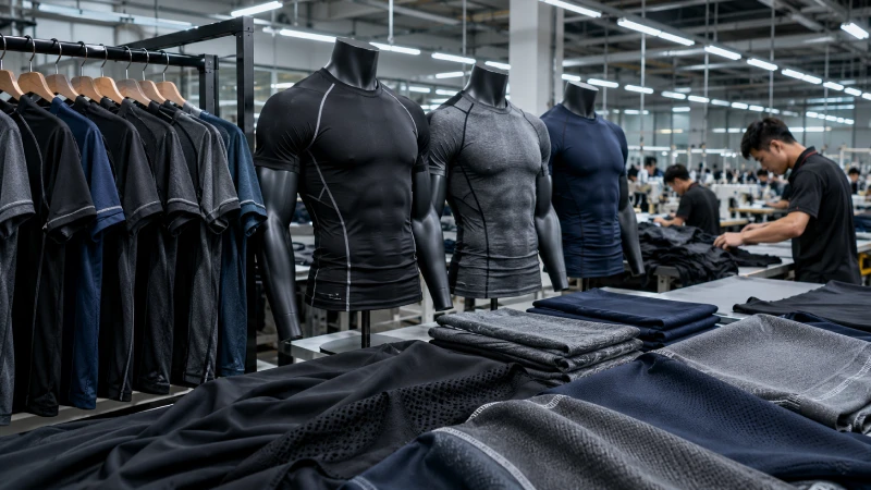 Custom compression T-shirt manufacturing factory for sportswear brands
