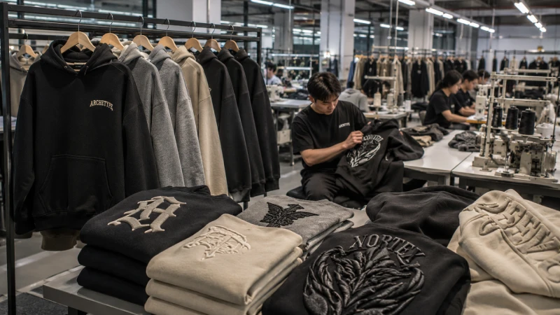 Custom hoodie manufacturing factory with premium private label hoodie production