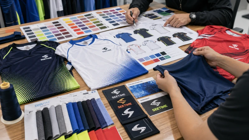 Tejidos personalizados para camisetas deportivas y muestras de fabricación utilizadas para la producción de ropa deportiva