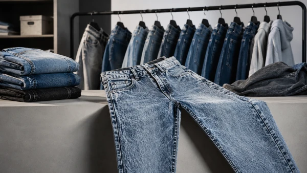 ODM men’s acid wash denim jeans for casual denim apparel collection