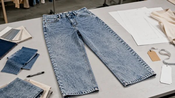 Vintage style ODM men’s acid wash denim jeans for apparel programs