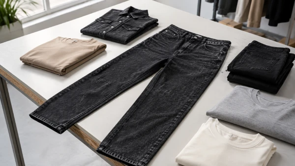 OEM custom black acid wash jeans prepared for casual fashion denim collection development
