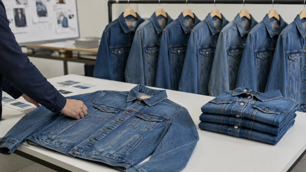 Men’s 100% cotton denim jacket for casual denim assortment planning