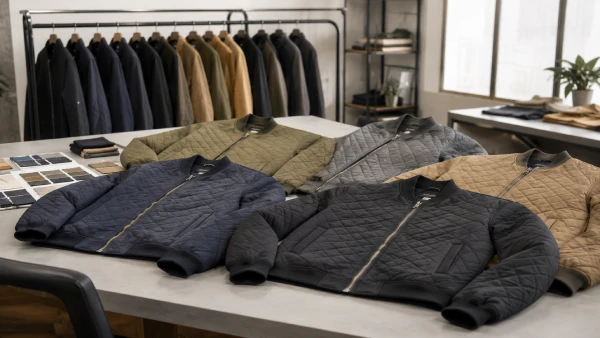 OEM men’s winter quilted worker jackets arranged for a winter outerwear sourcing program