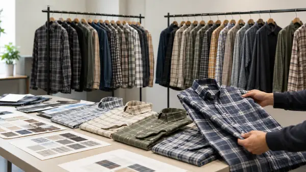 ODM long sleeve woven casual shirt samples prepared for spring casualwear collection review