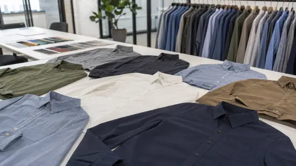 All-season men’s long sleeve woven shirt samples for ODM casualwear collection development