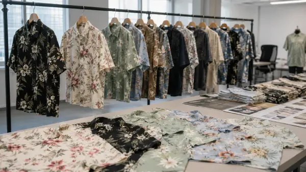 OEM men’s oversized short sleeve floral shirts prepared for summer casualwear collection review.