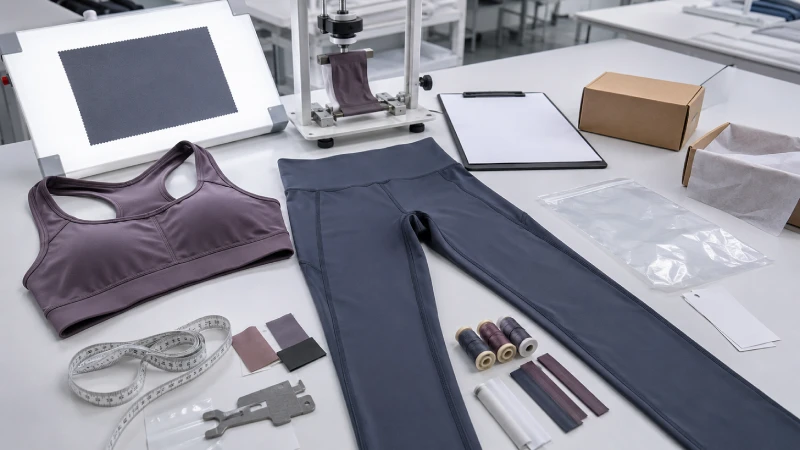 Activewear sample review before bulk production